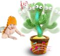 Magic Select Cactus Bailarín con Movimiento Electrónico y Luces y 120 Canciones. Juguete de Peluche que Baila y Repite tu Voz. Peluche Decorativo con Canciones Embalaje Deteriorado Fashion