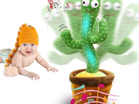 Magic Select Cactus Bailarín con Movimiento Electrónico y Luces y 120 Canciones. Juguete de Peluche que Baila y Repite tu Voz. Peluche Decorativo con Canciones Embalaje Deteriorado Fashion