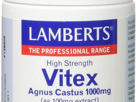 Lamberts Vitex Agnus Castus 1000mg - 60 Tabletas Embalaje Deteriorado For Cheap