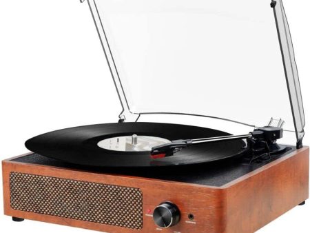 Tocadiscos de Vinilo Vintage Bluetooth con Altavoces Incorporados, Reproductor de Vinilo Discos Portátil 3 Velocidades 33, 45, 78 Giradiscos de Vinilo,Salida RCA Aux in-Naranja Reacondicionado on Sale