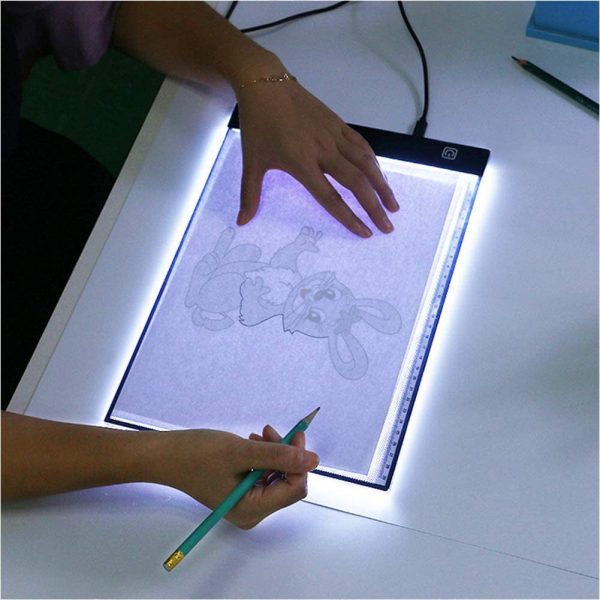 Stone TH Mesa de Luz para Calcar, LED Tableta de Luz Dibujo A4 de Iluminación de la Caja de Alimentación Micro USB Ideal para Animacion Tatoo Dibuja Reacondicionado Hot on Sale