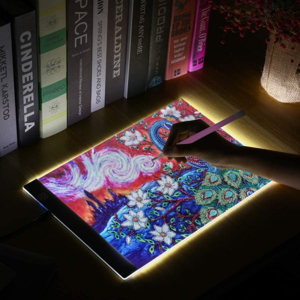 Magicfly Mesa de Luz LED para Calcar Dibujos para Artistas, Dibujantes, A4 Tableta de Luz para Dibujos, Ilustración, Diseño, Cómic, Animación, 3 Modos de Iluminación, Cable USB Reacondicionado Discount